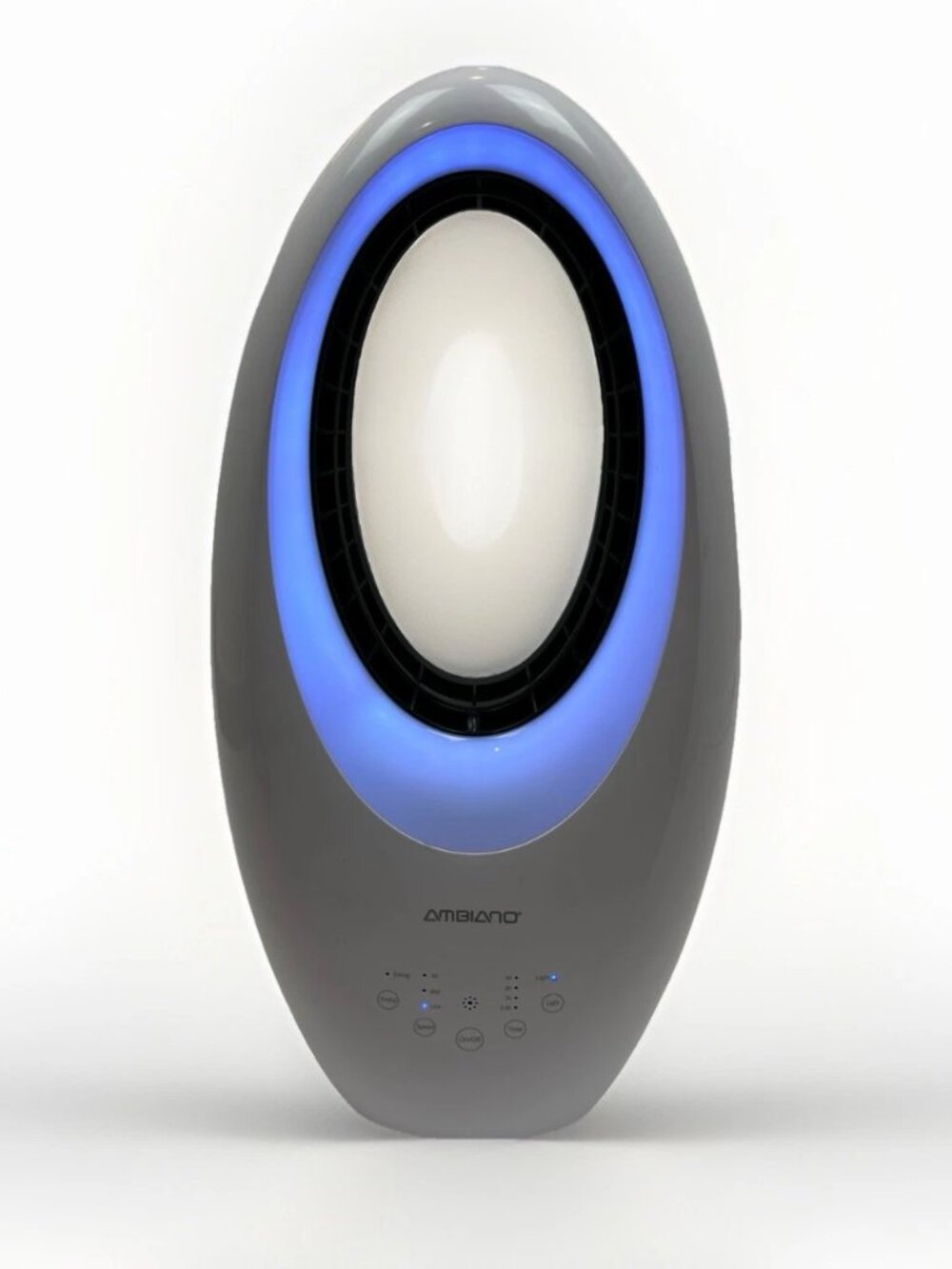 🌈❄️ Ambiano Bladeless LED Fan Touch Control Oscillating Modern White Fan ✨